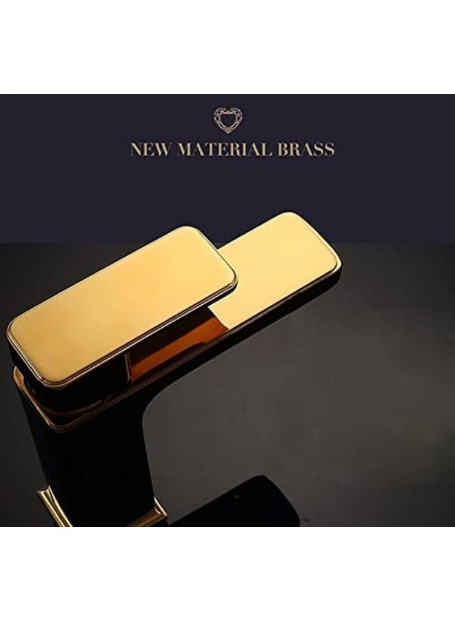 واي دي صنبور حمام عصري بمقبض واحد وفوهة مربعة، صنبور خلاط حوض مثبت على سطح الحوض، صنبور حوض غسيل موفر للمياه للمنزل والفندق - Image 3